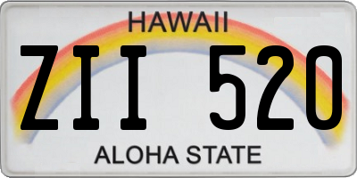 HI license plate ZII520