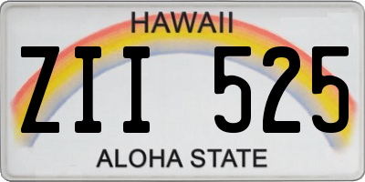 HI license plate ZII525