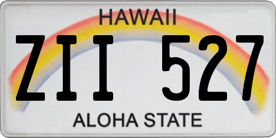 HI license plate ZII527