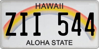 HI license plate ZII544