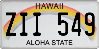 HI license plate ZII549