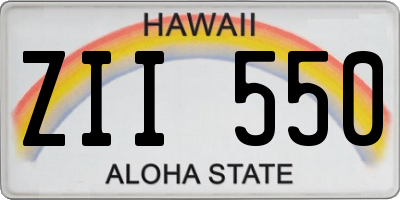HI license plate ZII550