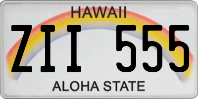 HI license plate ZII555