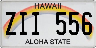 HI license plate ZII556