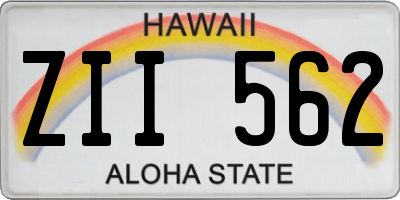 HI license plate ZII562