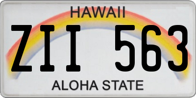 HI license plate ZII563