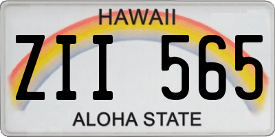 HI license plate ZII565