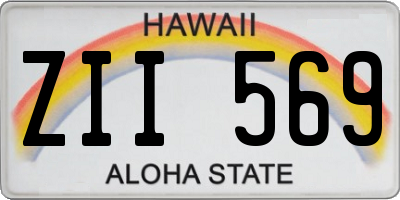 HI license plate ZII569