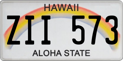 HI license plate ZII573