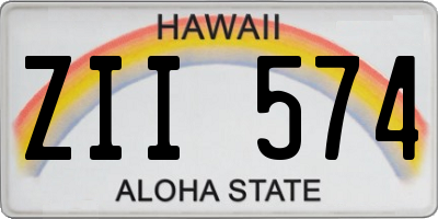 HI license plate ZII574