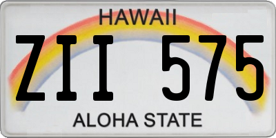 HI license plate ZII575