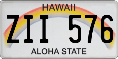 HI license plate ZII576