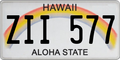 HI license plate ZII577
