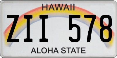 HI license plate ZII578