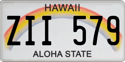 HI license plate ZII579