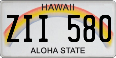 HI license plate ZII580