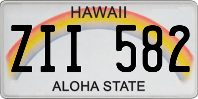 HI license plate ZII582