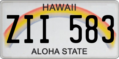 HI license plate ZII583
