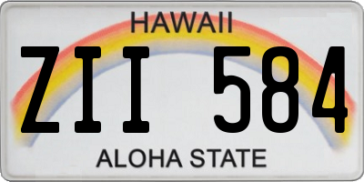 HI license plate ZII584
