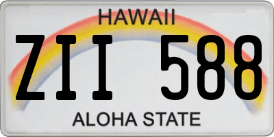 HI license plate ZII588