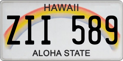 HI license plate ZII589