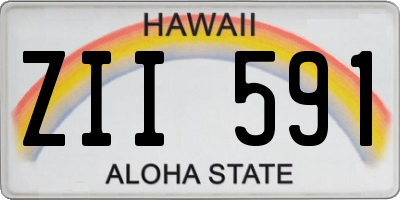 HI license plate ZII591