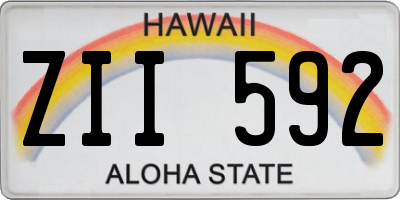 HI license plate ZII592