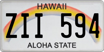 HI license plate ZII594
