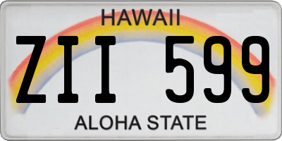 HI license plate ZII599