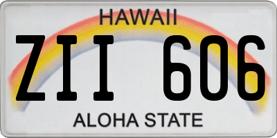 HI license plate ZII606