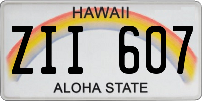HI license plate ZII607