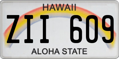 HI license plate ZII609