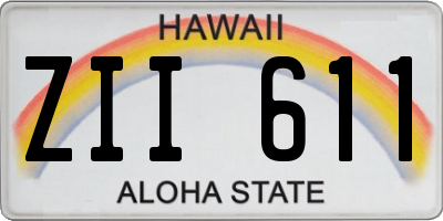 HI license plate ZII611