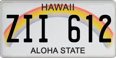 HI license plate ZII612