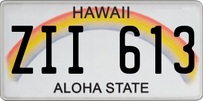 HI license plate ZII613