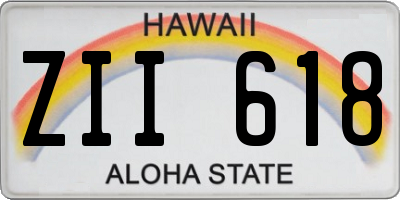 HI license plate ZII618