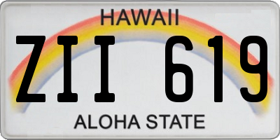 HI license plate ZII619
