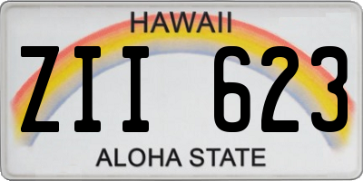 HI license plate ZII623
