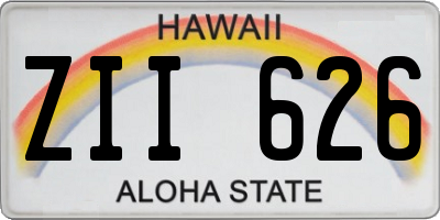 HI license plate ZII626