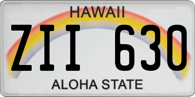 HI license plate ZII630