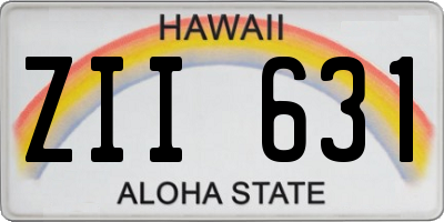 HI license plate ZII631