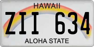 HI license plate ZII634