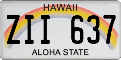 HI license plate ZII637
