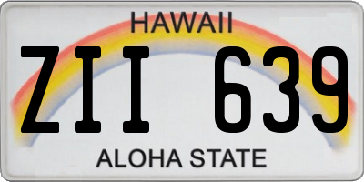 HI license plate ZII639