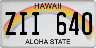 HI license plate ZII640