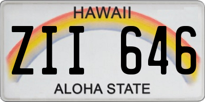 HI license plate ZII646