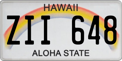 HI license plate ZII648