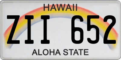 HI license plate ZII652