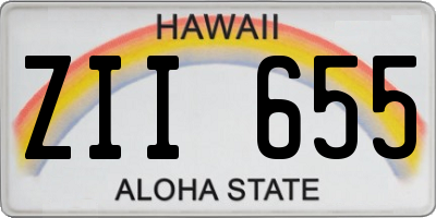 HI license plate ZII655