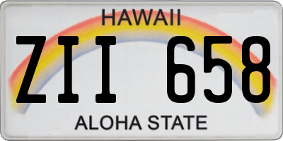 HI license plate ZII658